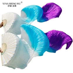 1 Piece/1 Pair Imitation Silk Veil Colorful Long Fans Women/Kids Hand Made Bellydance Performance Accessories Fans Adult Child
