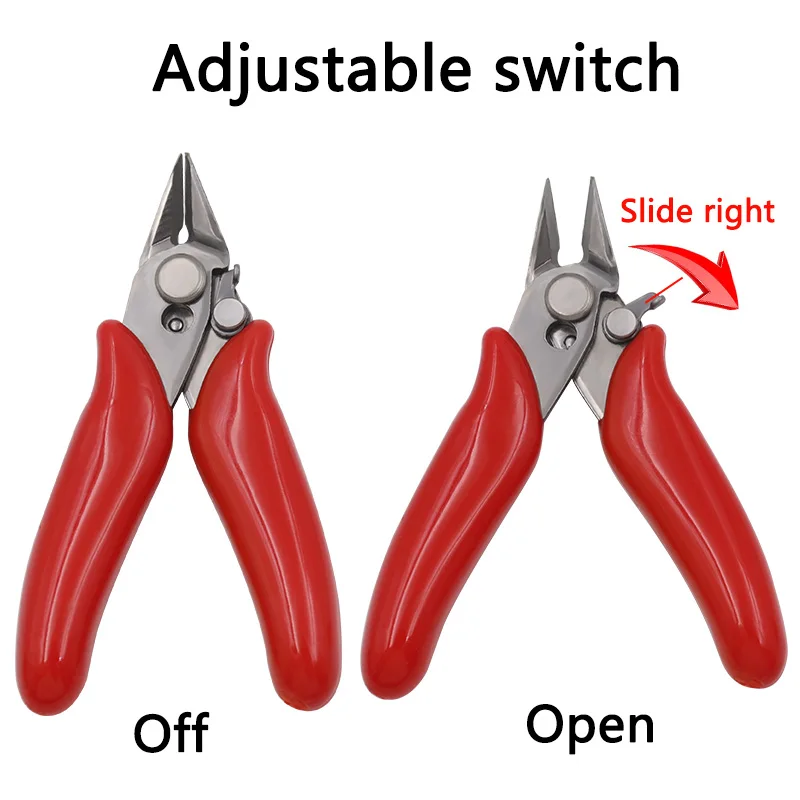 Diagonal Pliers 3.5 Inch Mini Wire Cutter Small Soft Cutting Electronic Pliers Wires Insulating Rubber Handle Model Hand Tools