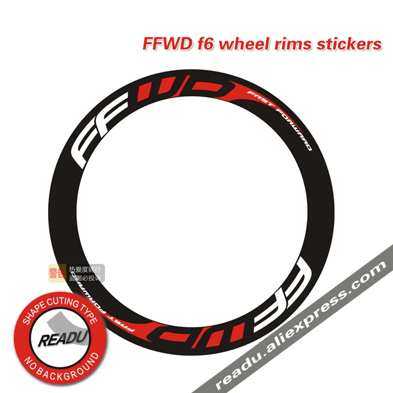 

FFWD f6 road Bicycle wheel Group stickers f6 Replacement Sticker Decal Depth 48mm for the frame height of 60mm/70mm bike decals