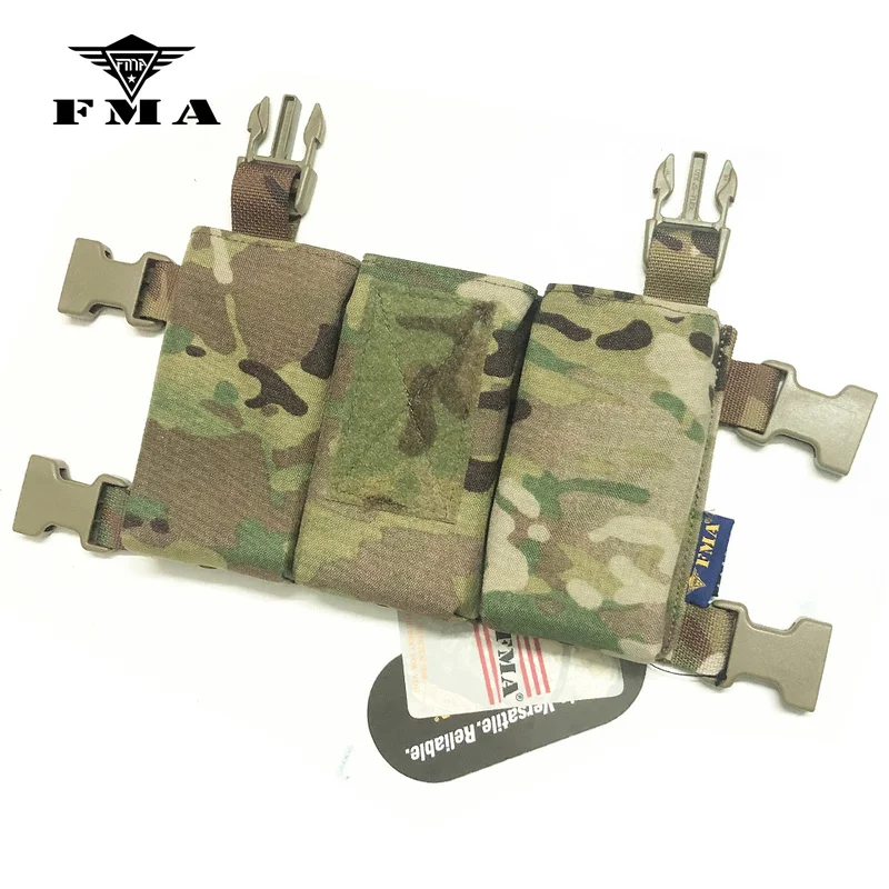 Fma Drievoudige Aanval Voorpaneel 5.56Mm/7.62Mm/Ak47 Mag Drager Mc Voor Lv119 Fsck Avs Vest Uitbreiding Conversiepaneel