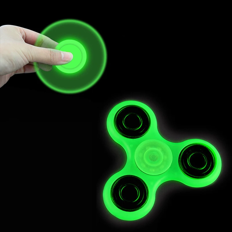 Luminous Fidget Spinner Light New ABS Gift Box Fidget Relieve Stress Toy EDC 688 Bearing Hand Gyro for Kids Xmas Gifts Boys