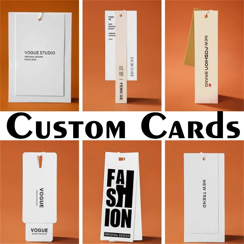 Custom Business Cards With Printing Logo 300g/400g/700g Hang Tags Party DIY Jewelry Earring Personalized Name Card 21080801