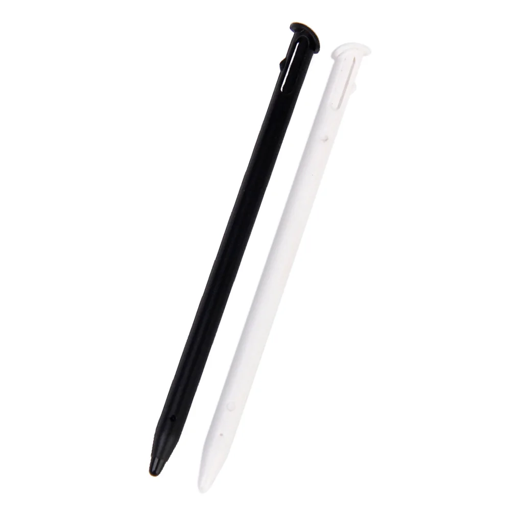 Plastic Stylus Touch Screen Pen for New Nintendo 3DS Accessory Pack of 2 Black and white
