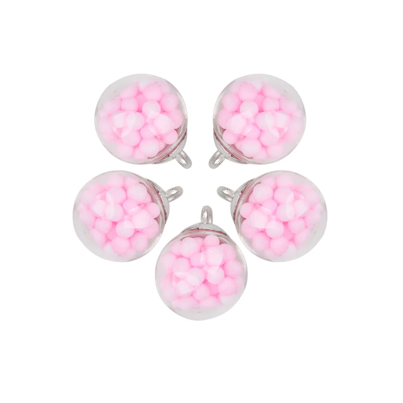 DoreenBeads Transparent Ball Foam Bubble Charms Pendant Glass Round Jewelry Accessories 21mm( 7/8