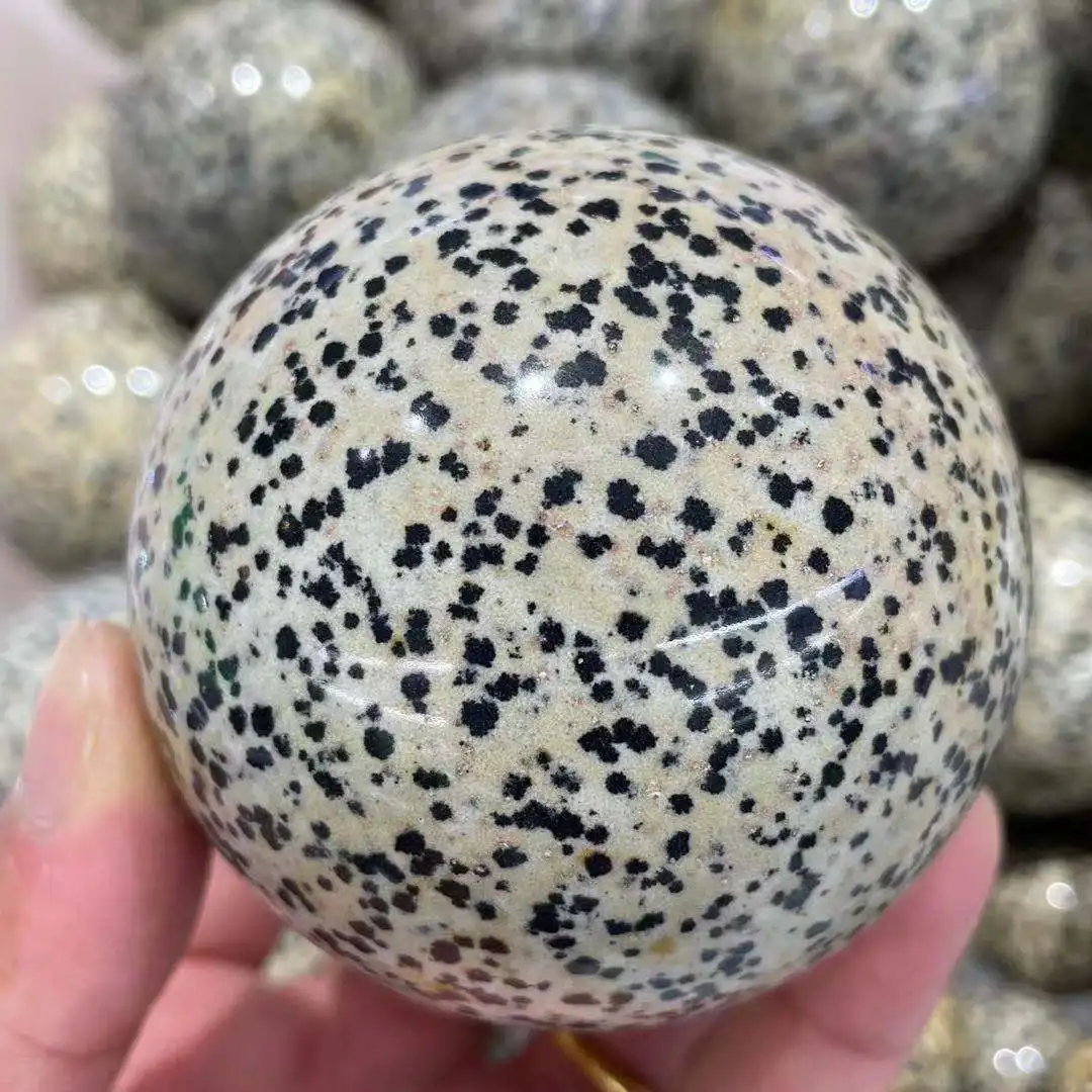 

30-100 mm Natural Dalmation Jasper Sphere Crystal Globe Ball Chakra Healing Reiki Stone Carved 1pcs