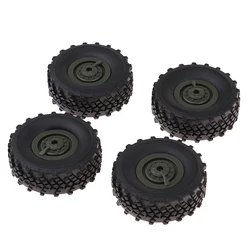 4pcs Black Rubber Tire Tyres With Wheel Rims For WPL B36 B14 B24 B16 C14 C24