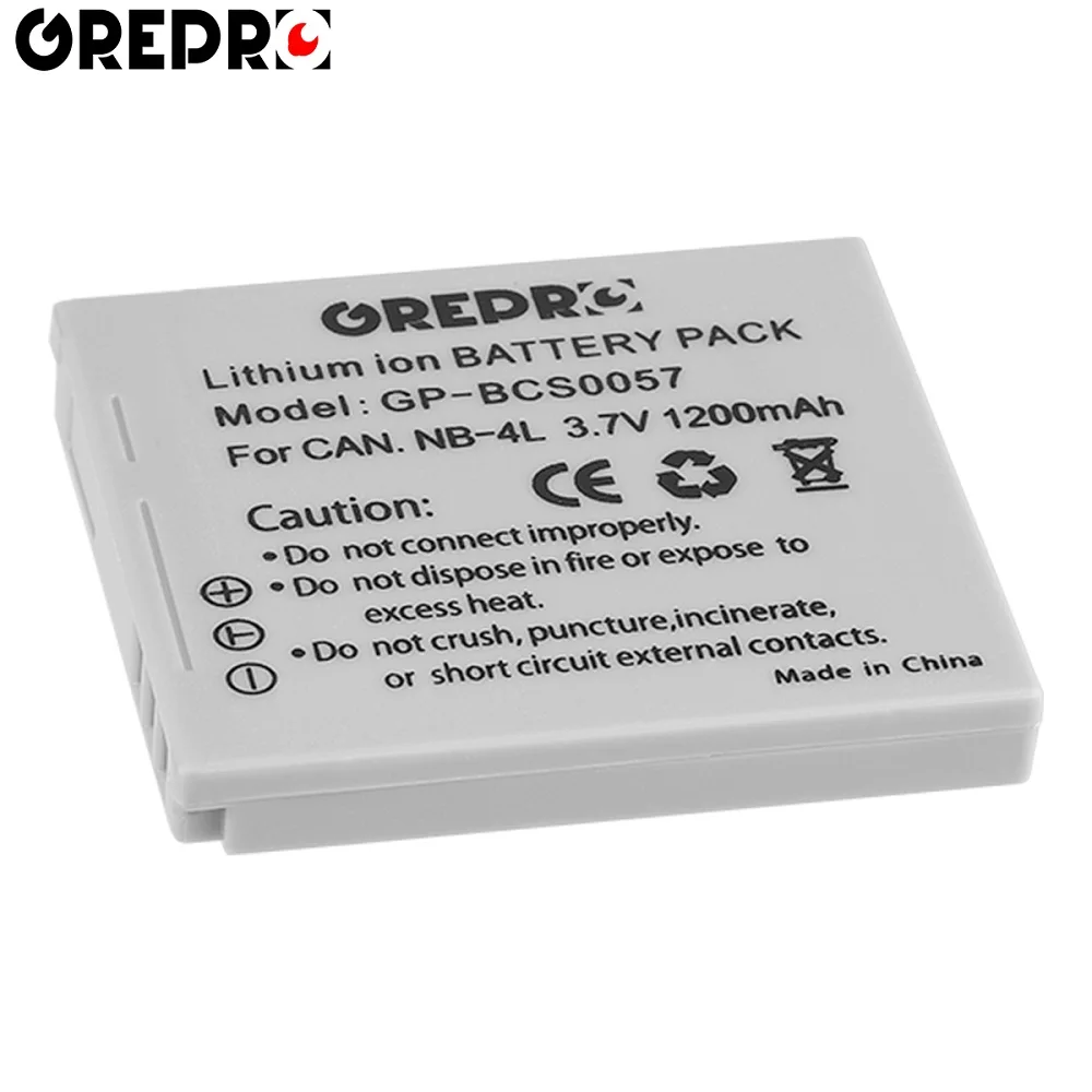 

1Pc 1200mAh NB-4L NB4L Battery for Canon IXUS 30 40 50 55 60 65 80 100 I20 110, 115, 120, 130 is 117, 220, 225, 230, 255 H