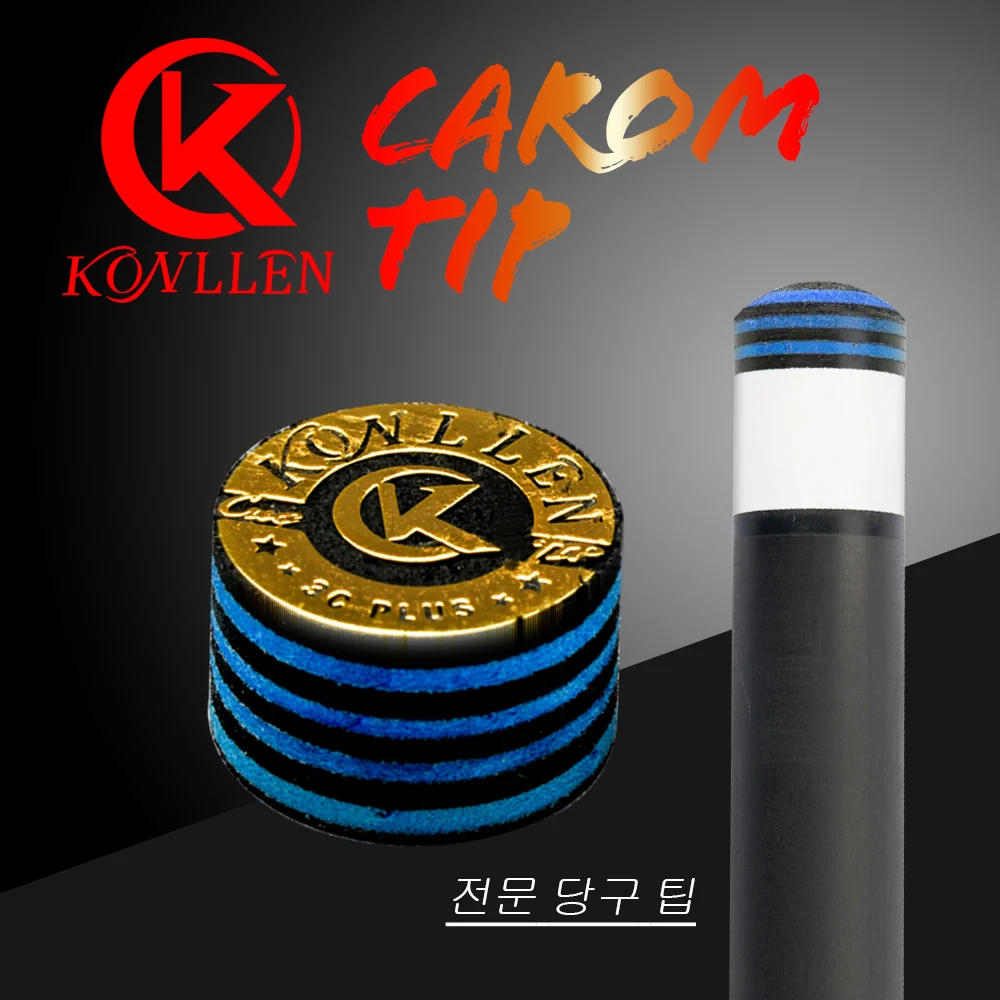 

Konllen Tips 3 Cushion Billiards Pool Cue Tip 14mm H 9 layers Pigskin 3C PLUS PRO-Tip Carom Libre Cue Tip Billiard Accessories