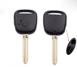 10PCS Remote Fob Case Cover 2 Buttons Holes on side of Shell Car Key Blank Shell For Toyota