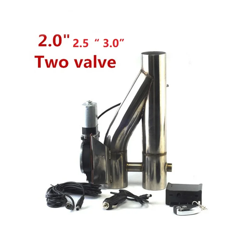 

Universal Patented Product 2" /2.25"/ 2.5" / 3" Electric Exhaust Downpipe Cutout E-Cut Out Dual-Valve Controller Remote Kit