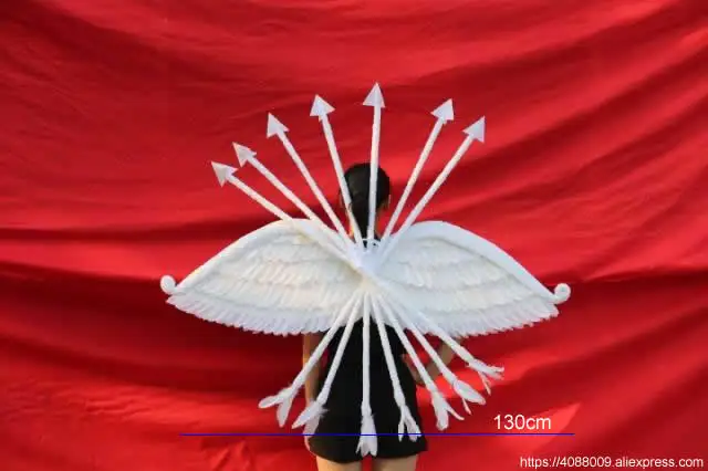 Pure handmade white red black arrow angel wings fit for dancing show Background wall decoration