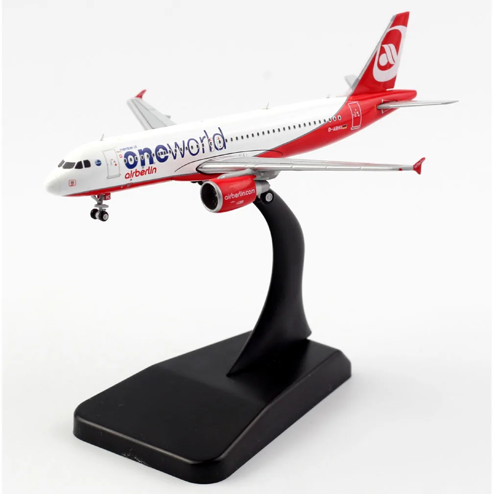 1:400 Gelegeerd Verzamelvliegtuig Cadeau Jc Wings Lh4098 Air Berlijn Airbus A320 "Oneworld" Diecast Vliegtuig Model D-ABHO Met Standaard