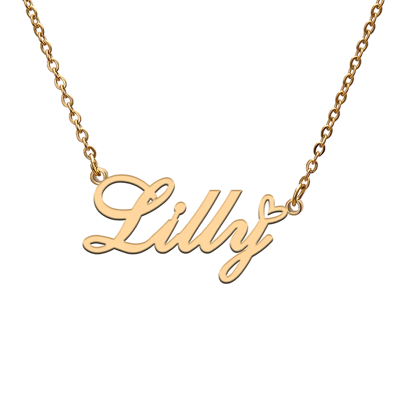 

Индивидуальное ожерелье с именем для Lilly Best Friends, день рождения, Рождество, дни матери, ювелирные изделия, подарки