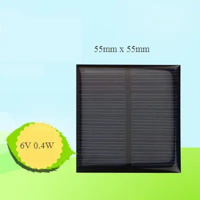 ALLMEJORES Solar panel 6V 0.4W mini epoxy solar panel battery diy solar kits 45mm x45mm  5pcs/Lot