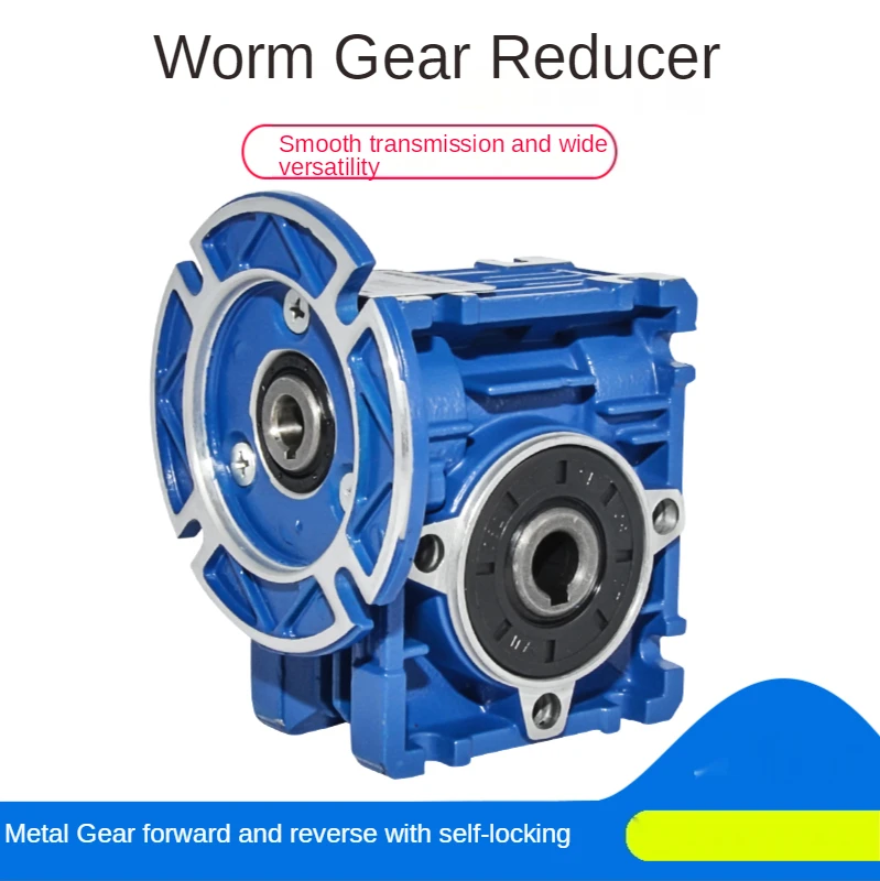 Imagem -02 - Redutor Servo Pequeno Worm e Redutor de Engrenagem de Sem-fim Nmrv Liga de Alumínio Motor Deslizante Redutor 025