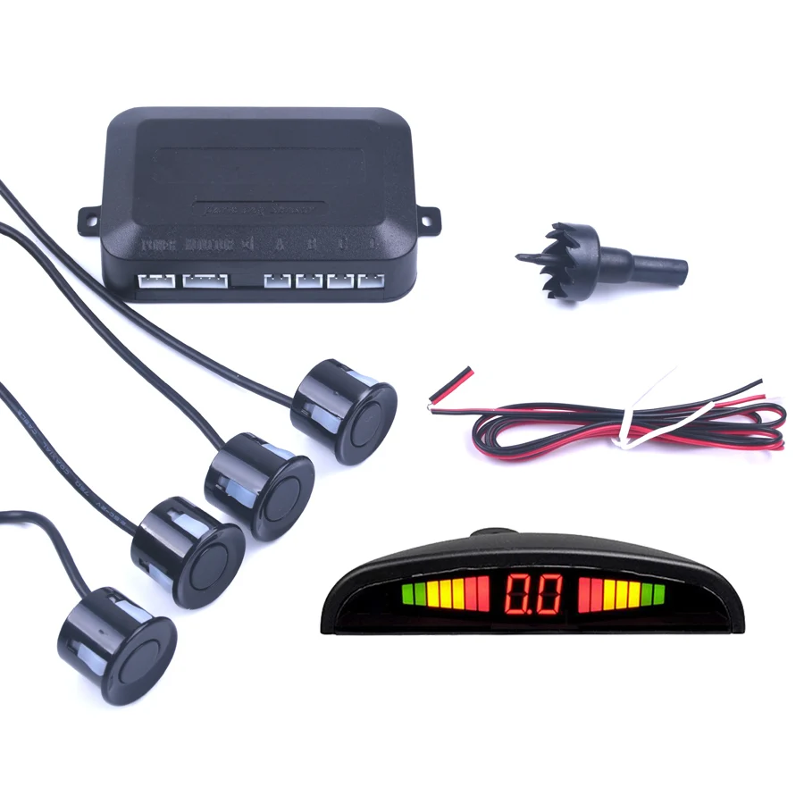 1 Set Car Parking Sensor Kit Car Auto LED Display 4 Sensors For All Cars Reverse Assistance Backup Radar Monitor Parking System