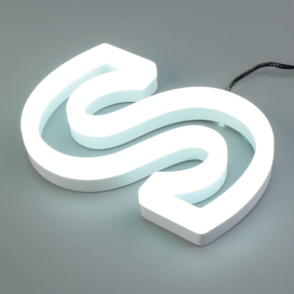 Light Up Handcraft ป้ายตัวอักษร Led ป้ายนีออนกลางแจ้งโลโก้ Luminous 3d Letter โฆษณาป้าย