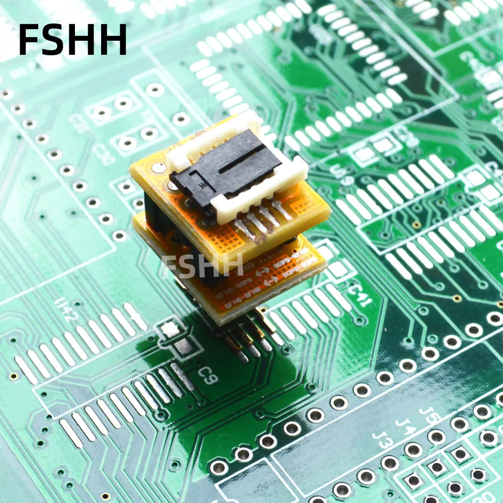 Mini series 6x8mm QFN8 to 208mil 150mil SOP8 socket QFN8 WSON8 DFN8 VDFN8 MLF8 test socket Chip solderless adapter