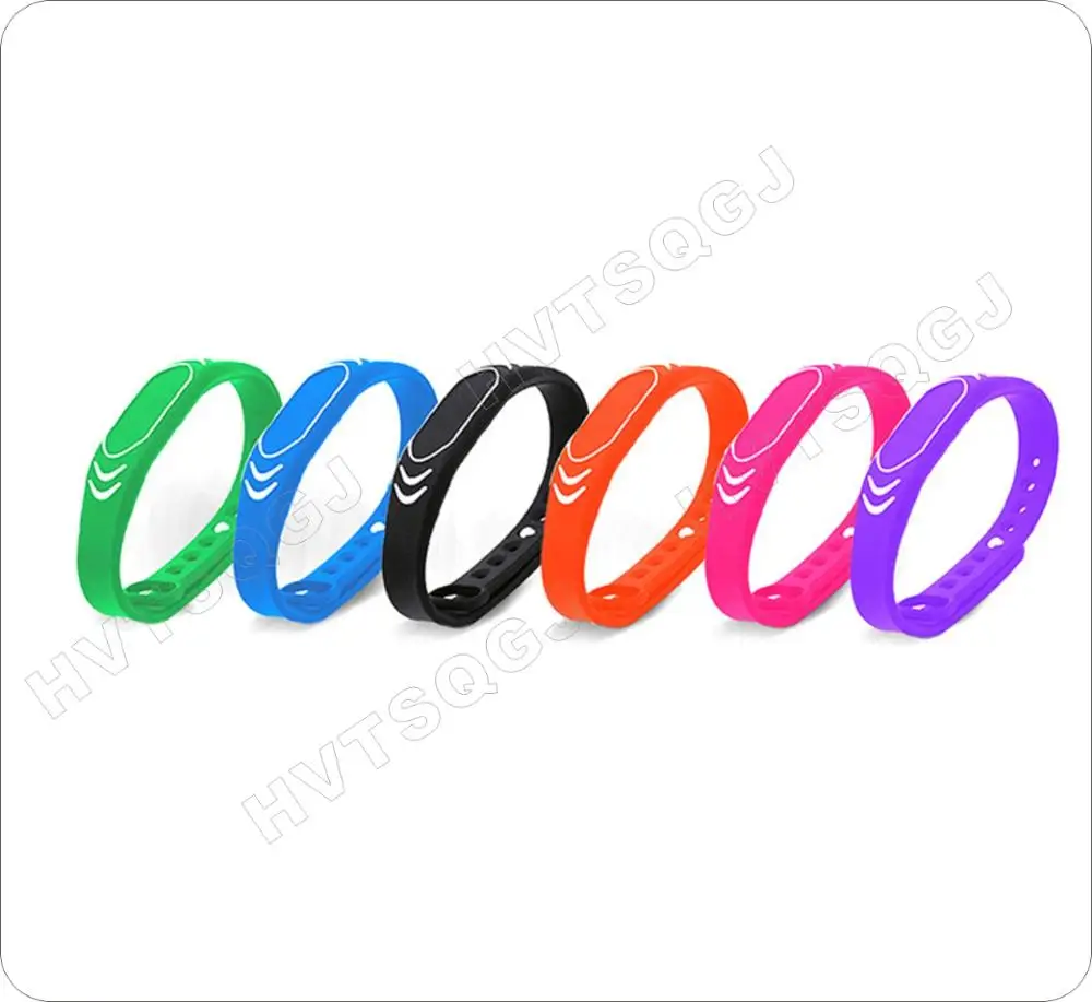 125khz ID Waterproof Adjustable Silicone Wristband Bracelet Keyfob Token RFID TK4100 Tags Sauna Room Key Ring 5pcs Fast Shipping