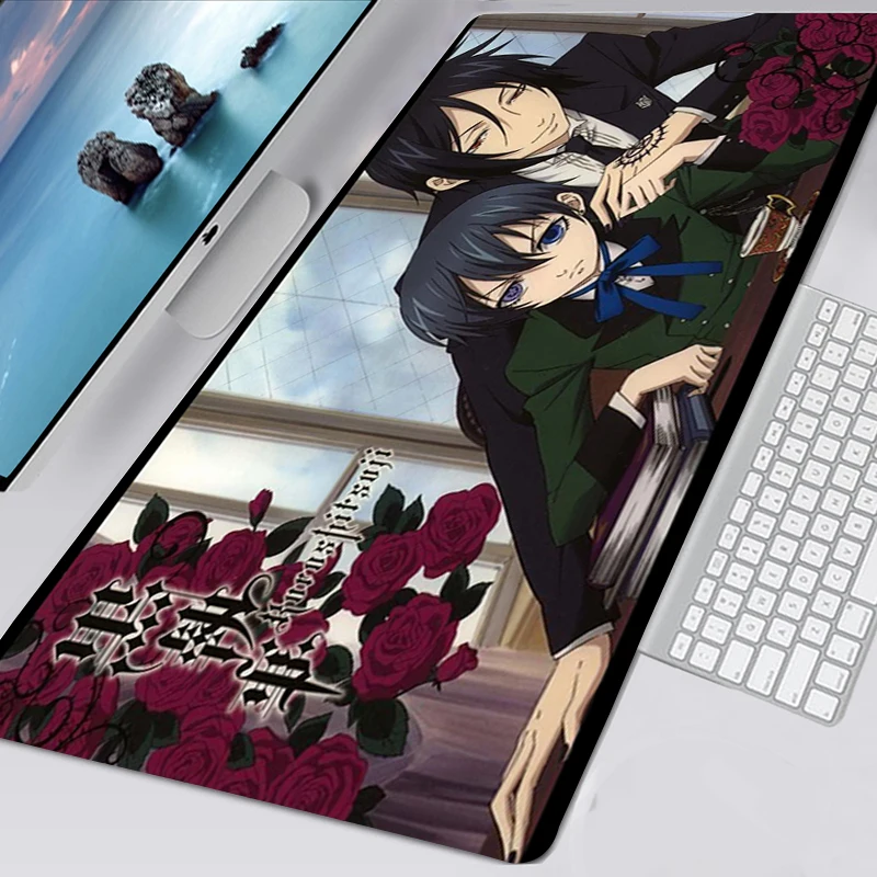 

Black Butler Large Mousepad Anime Computer Gaming Accessories Non-slip Mouse Pad Tappetino Mouse Mausepad Tapis De Souris 30X90