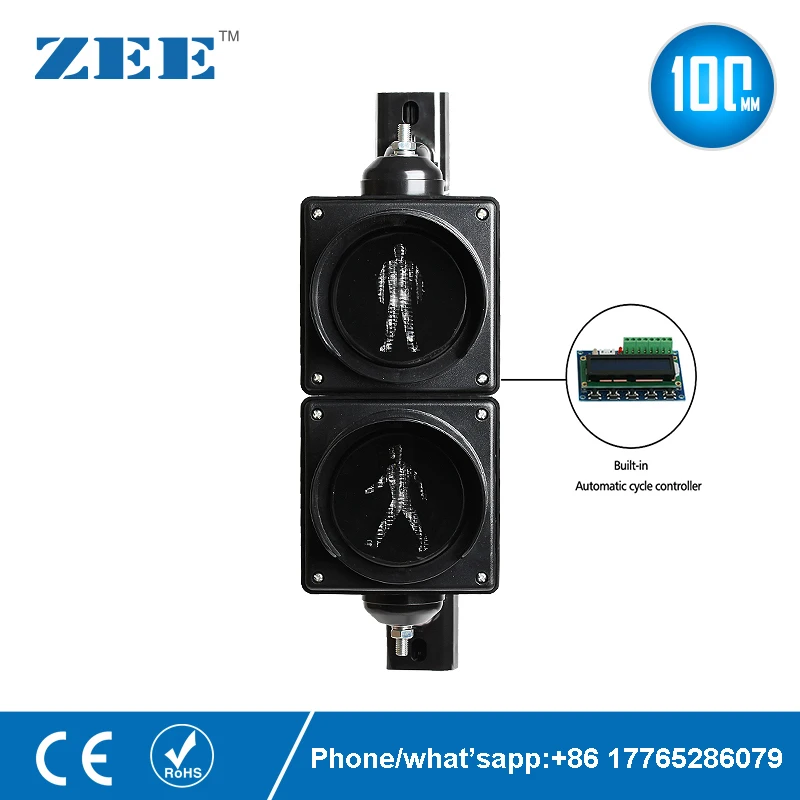 อัตโนมัติโปรแกรม 4 "100 มม.LED Traffic Light Pedestrian Traffic