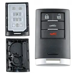 4 / 5/ 6 Buttons Car Remote Key Shell with Small Key Blade Keyless Entry Auto Key Case Fit for Cadillac / Chevrolet Corvette