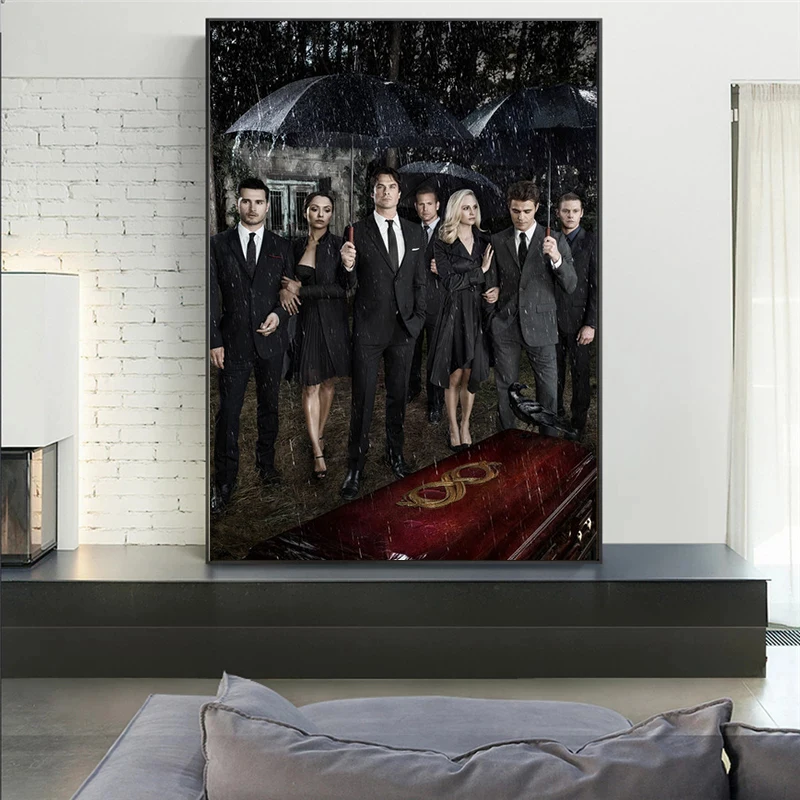 Classic Movie TV The Vampire Diaries Wall Art Picture Quality Canvas Painting Poster Bedroom Living Bar Sofa Decor Home Decor