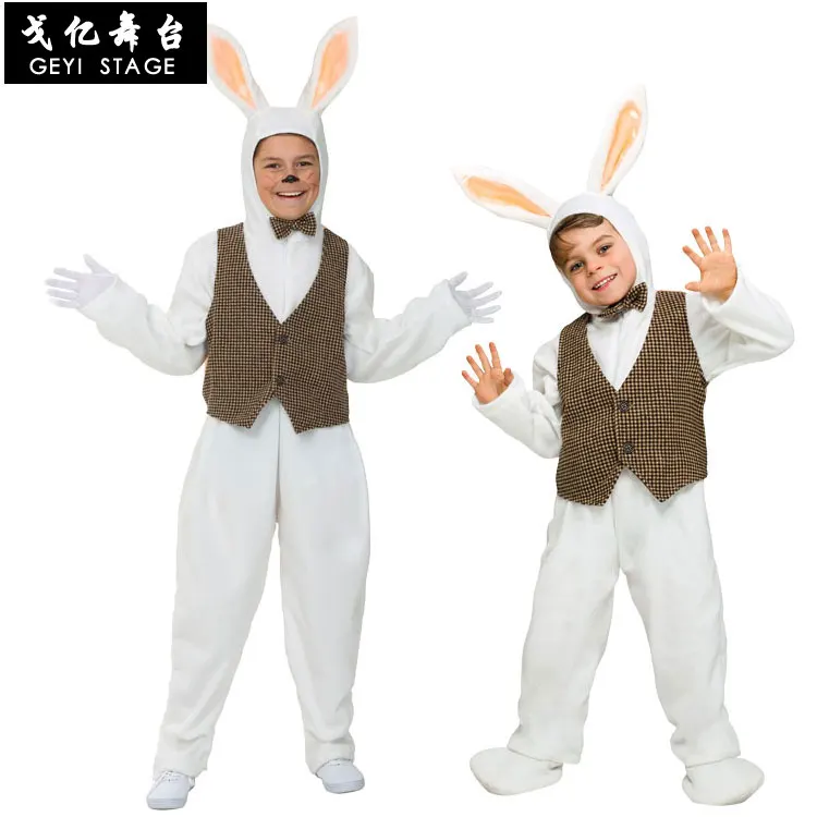 Cosplay Easter Bunny Costume gentleman little white rabbit performance costume children's Day Cute Bunny Costume