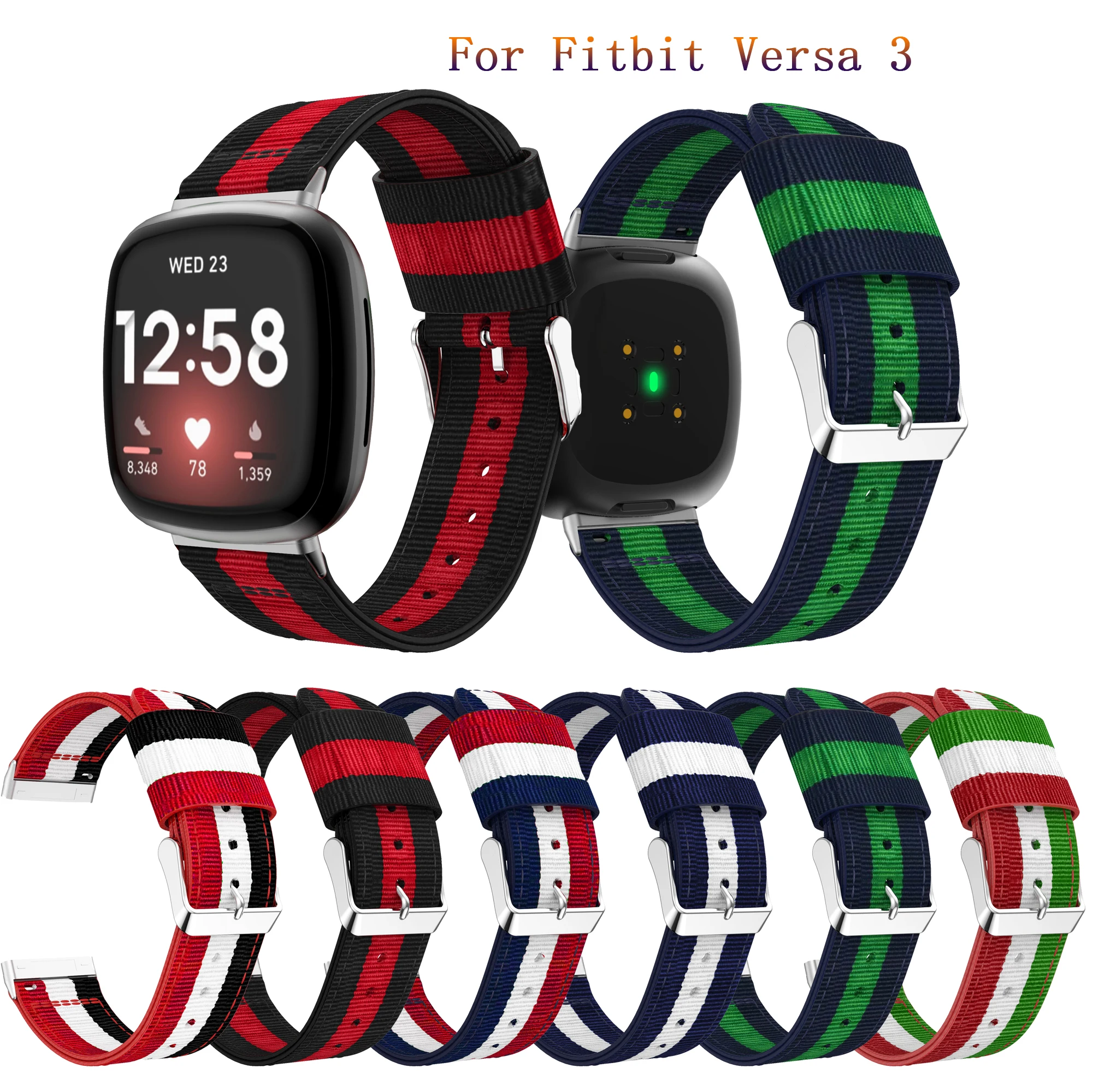 Wrist For fitbit Versa3/Sense Watch Band nylon Smartwatch Bracelet Strap For fitbit Versa 3 Replacement Watchband High Quality