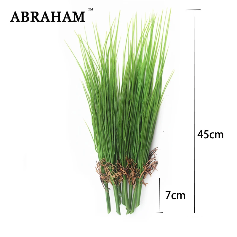 Small Tropical Fake Plants Artificial Onion Grass Bunch Plastic Green Leafs Plant Branch Foliage Wall Material Garden Home Decor