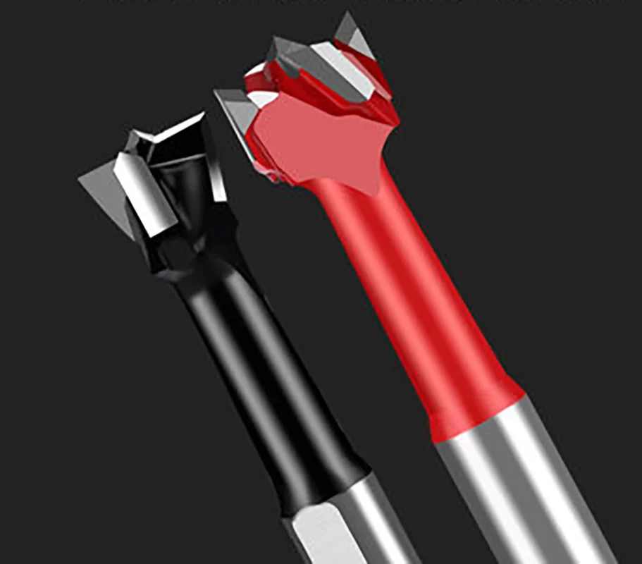 1PC Wood Hole Cutter 4 Flute Router 15-60mm Carbide  Drill Bits70mm Total Length