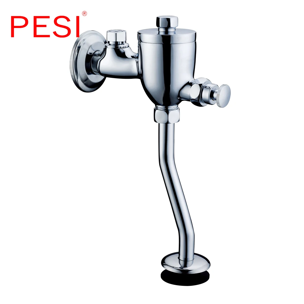 Toilet Full Copper Body Delay Flushing Valve Hand Pressed Self Closing Urinal Device.