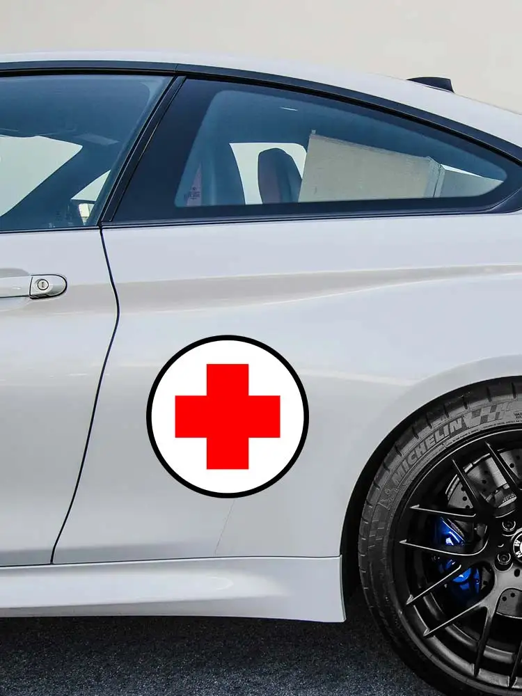 S50404# Various Sizes / Colors Personality PVC Decal for Red Cross Waterproof Car Sticker on Motorcycle Laptop Decorative