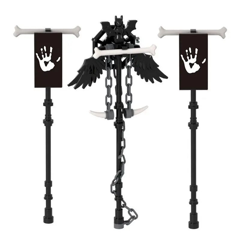 Building Blocks Medieval Accessories Figures Soldier Arevil Spirit My Fight Knives and Swords Weapon Command Flag Kids Toys