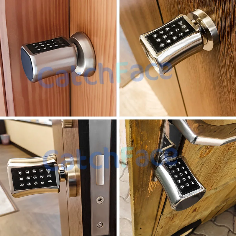 TTlock Bluetooth Smart Cylinder Lock WIFI безопасность беспроводное электронное цифровое приложение код клавиатуры RFID-карта замок без ключа