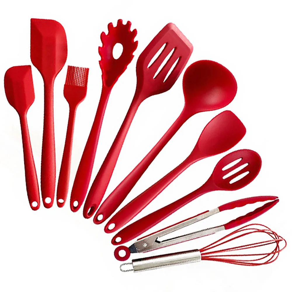 

Silicone Cooking Utensils Set Dishwasher Safe Non-stick Cookware Spatula Shovel Kitchen Accessories Cooking Tool Kitchenware