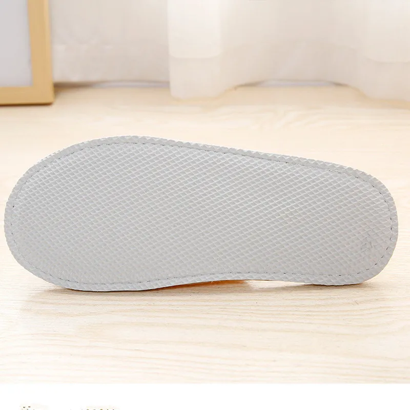 5Pairs/Lot Men Women Kids Disposable Slippers Hotel Close Toe Slides Non-slip Travel Indoor Spa Guest Slipper Light Portable