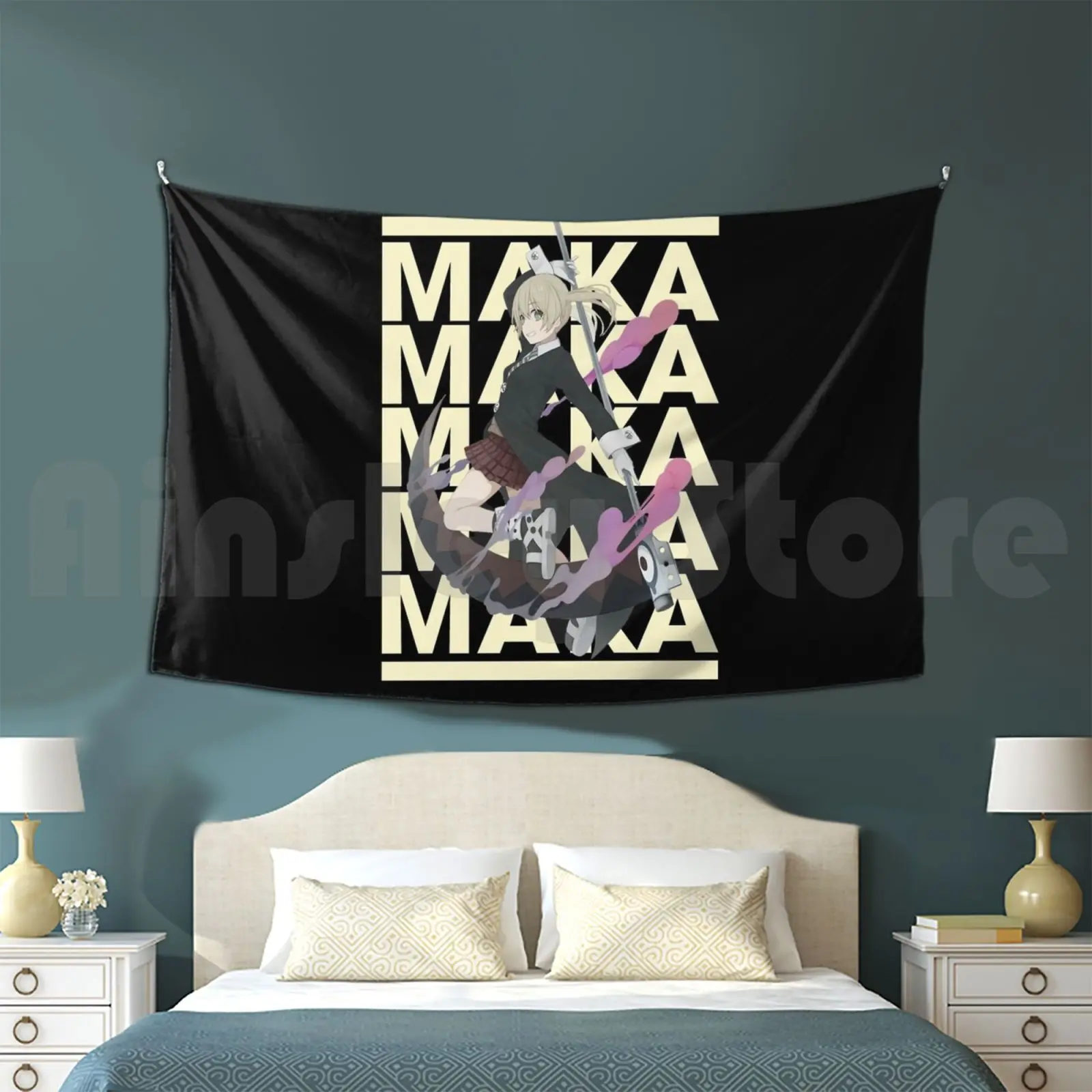 Japanese Manga Anime Soul Eater Character Maka Awesome Design Customized Tapestry Japanese Anime Manga