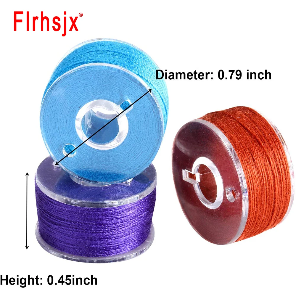 FLRHSJX 5/30pcs Multicolor Sewing Thread Bobbins Sewing Machine Spools Plastic Bobbins with Thread for Sewing Machines Supplies