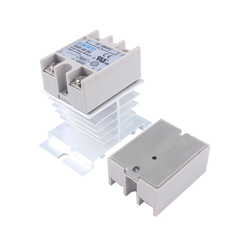 REX-C100 Digital PID Temperature Controller Thermostat SSR/Relay Output K Thermocouple Probe RexC-100 SSR-40DA Heat Sink