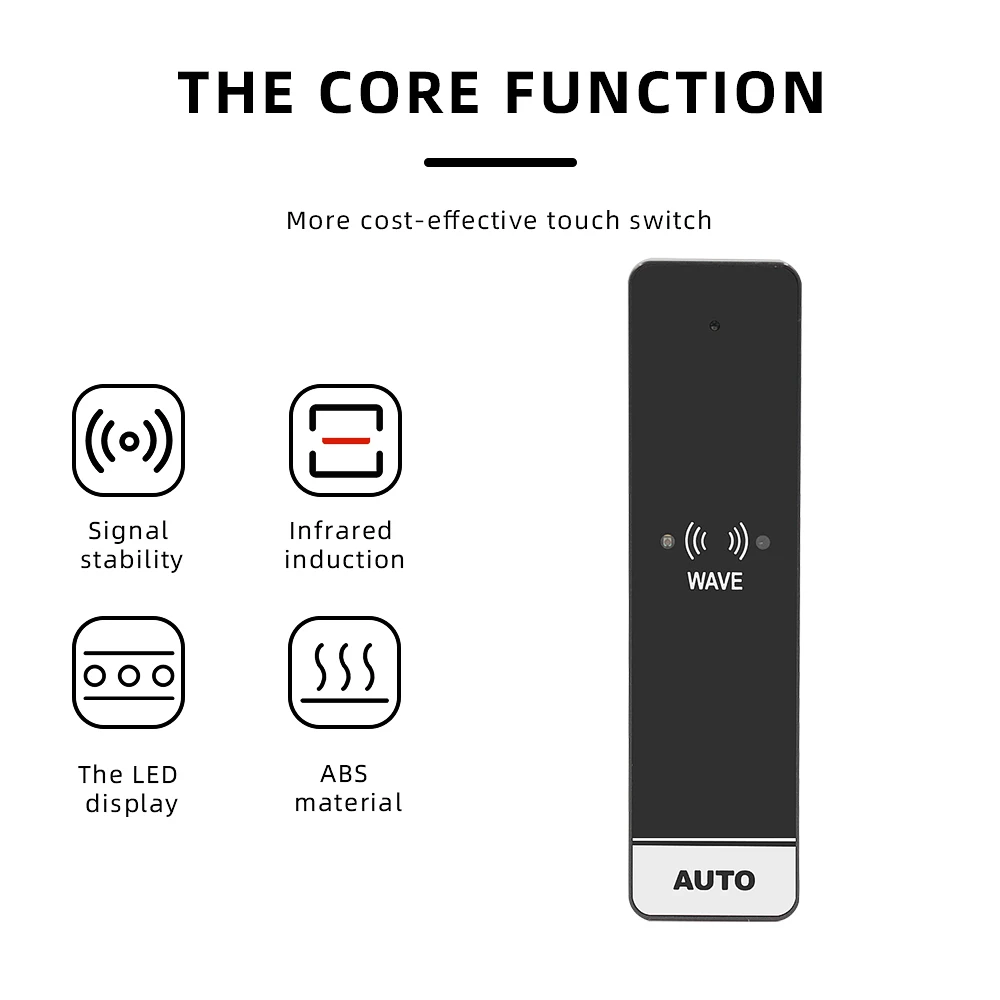 Wireless 2.4G Infrared No Touch Exit Button Door Switch NO/NC/COM Auto Door Switch For Access Control System