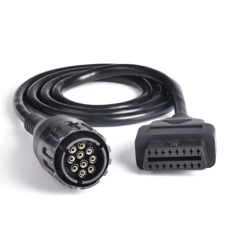 Best Price For BMW ICOM D Cable Motorcycles Motobikes 10 Pin Diagnostic Cable for BMW 10 Pin Adaptor To 16Pin OBD2 OBDII Cable