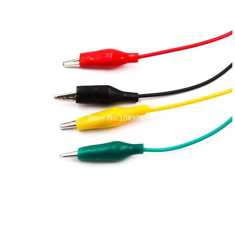 10pcs Color Belt Wire Alligator Clip Electronic DIY Sheath Electric Clip Double-headed Test Clip Power Supply Test Lead Cable