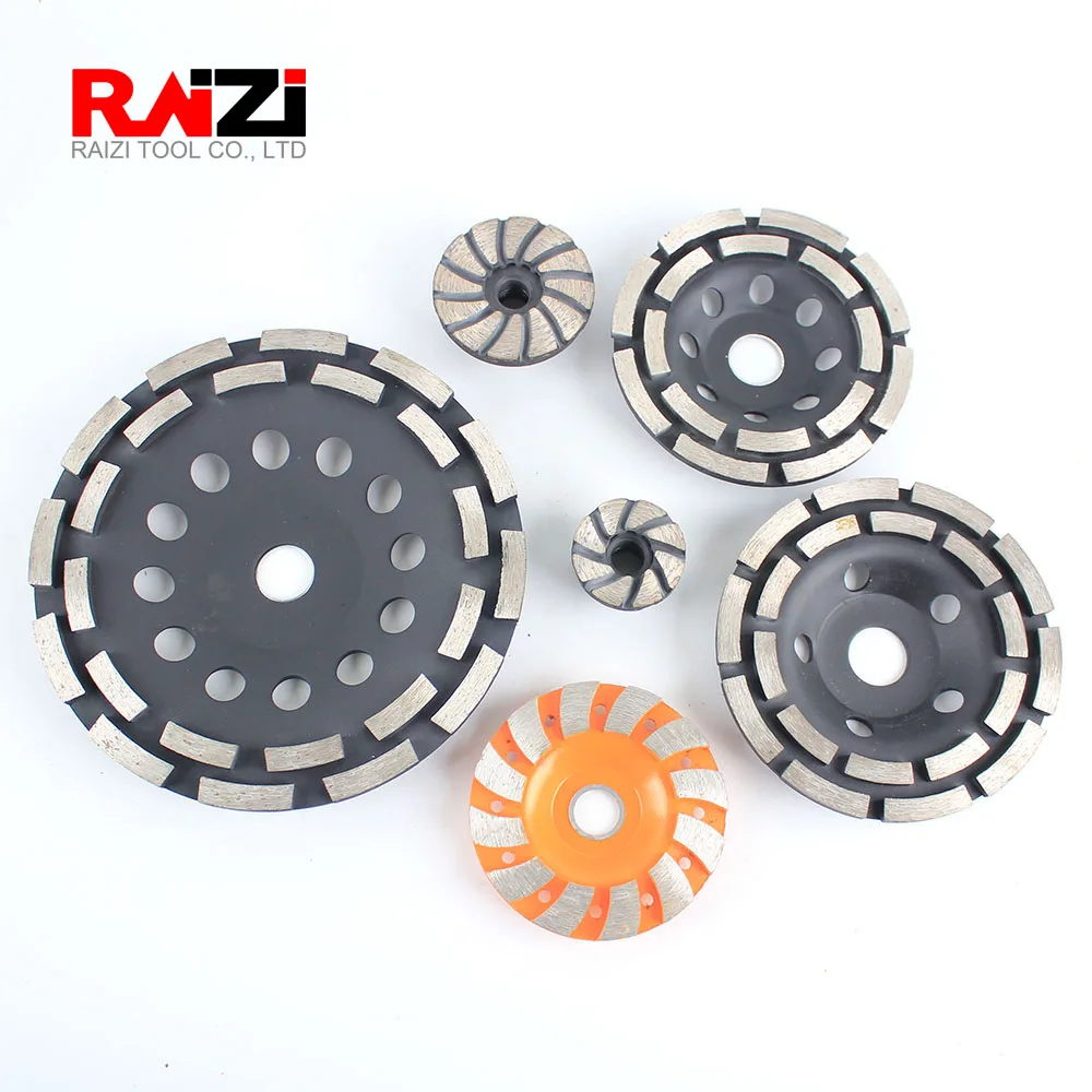 Raizi 40/60/90/115/125/180 mm Diamond Grinding Cup Wheel Stone Concrete Grinding Disc For Angle Grinder