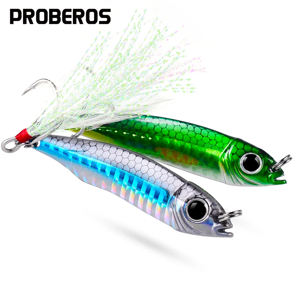 PROBEROS 1PC Metel Jig Spoon Fishing Lure 10g-15g-20g-28g-35g 3D Eyes Spoon Bait Lure Fishing Bait Metal Hard Bait Hard Lure