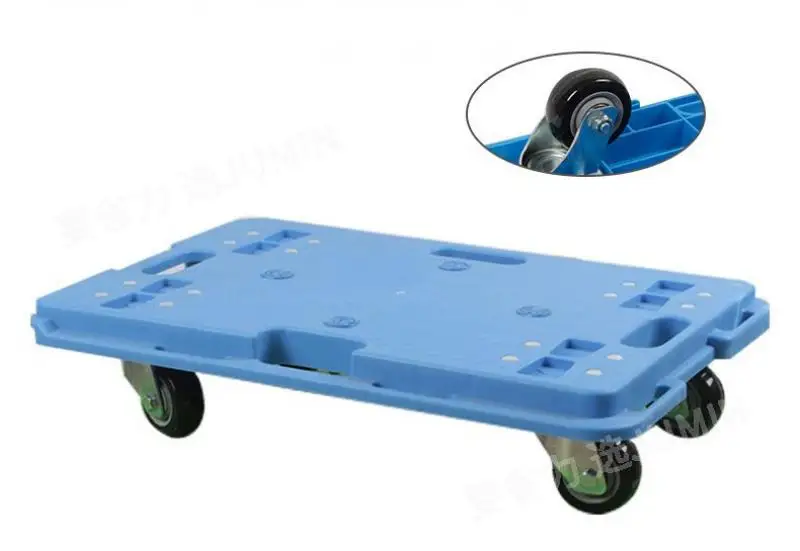 Il veicolo logistico piatto a quattro ruote di ricambio in plastica per auto Mute Turtle può giuntare i carrelli degli attrezzi