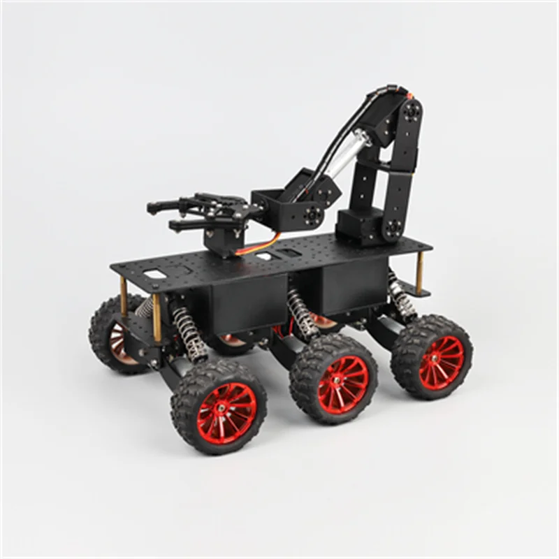 6wd Search And Rescue Platform Robotic Arm Arduino Intelligent Car Damping Car Chassis Off-road Climbing Wifi