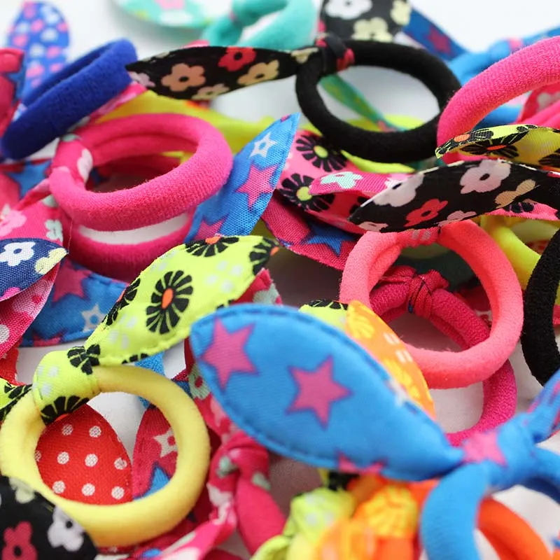 60pcs Elastic Hair Girls Hair Bands For Children Girl Hair Accessories Hair Scrunchie Girl Kids Headwear Rubber Bands For Girls