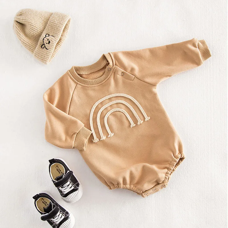 Casual Baby Boys Girls Rompers Long Sleeve Jumpsuit Clothes Boys Girls Rompers Spring Kids Baby Boy Girl Clothes Rompers