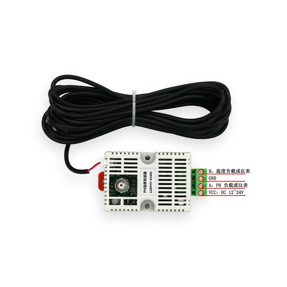 PH value temperature transmitter water quality monitoring 485 analog acquisition electrode pH detection sensor module